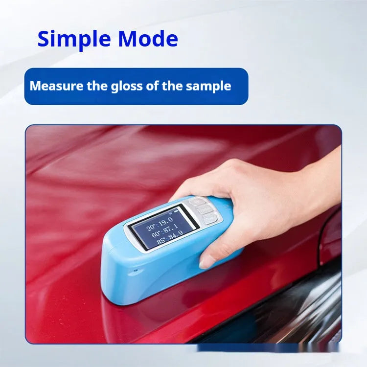 Portable glossiness testing instrument with ceramic calibration stone for surface finish measurement