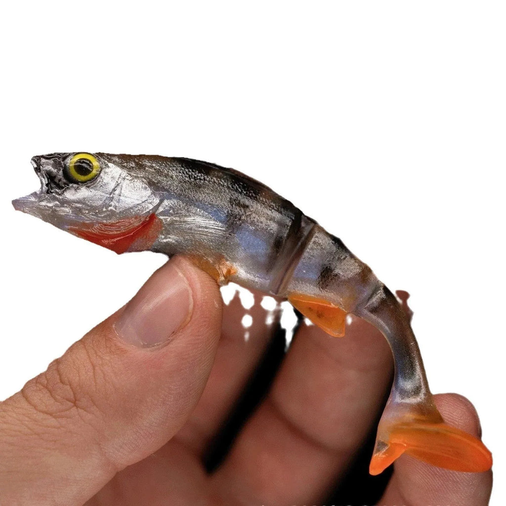 Fish T Tail catfish scissors soft plastic fishing lure with realistic fish pattern for sea fishing