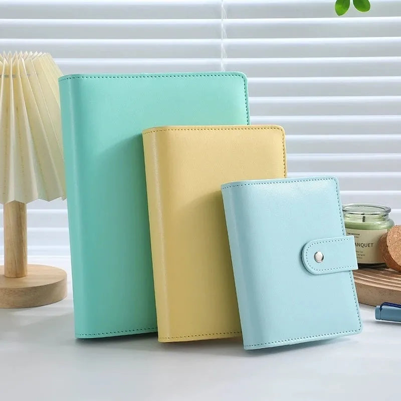 A5 PU leather notebook shell with zipper closure in solid colour options