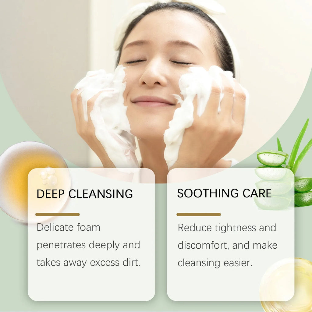 120g tube of Centella Asiatica Soothing Facial Cleanser with plant extract formula