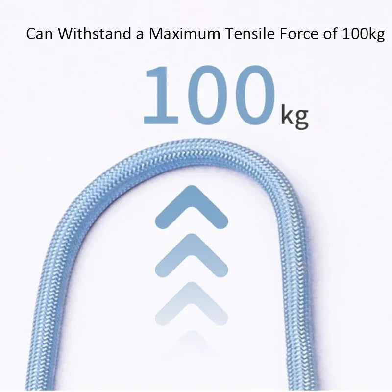 Double dog leash for two dogs with nylon rope and soft foam handle in blue colour