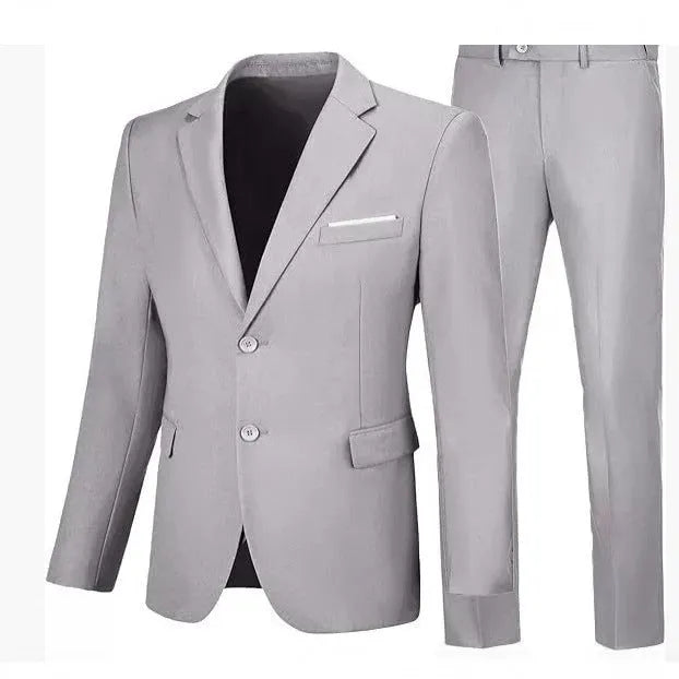 Men's slim fit wedding dinner suit set in viscose with jacket and trousers, available in multiple colours and sizes M to 5XL