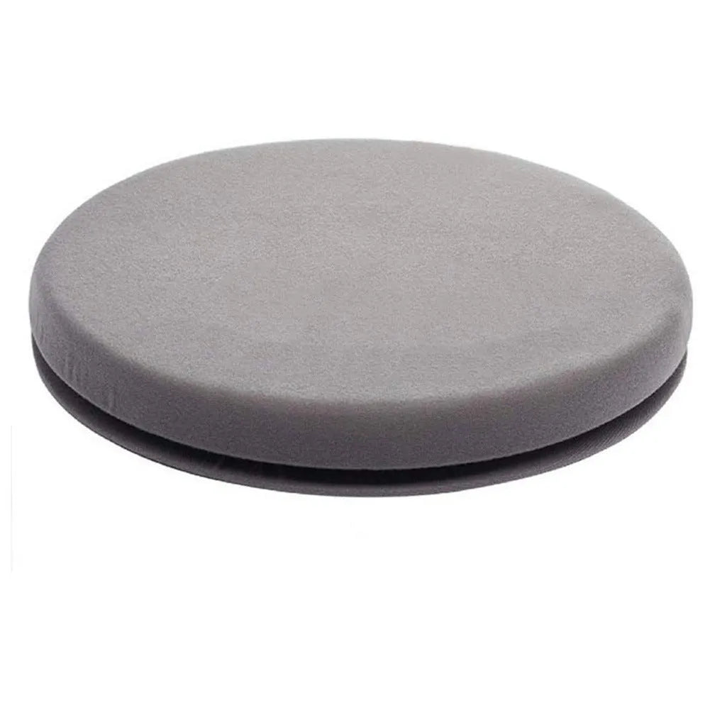 360-degree rotating car seat cushion with non-slip base for elderly passenger assistance.