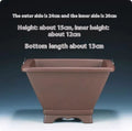 Purple clay square ceramic succulent bonsai pot with classical styling