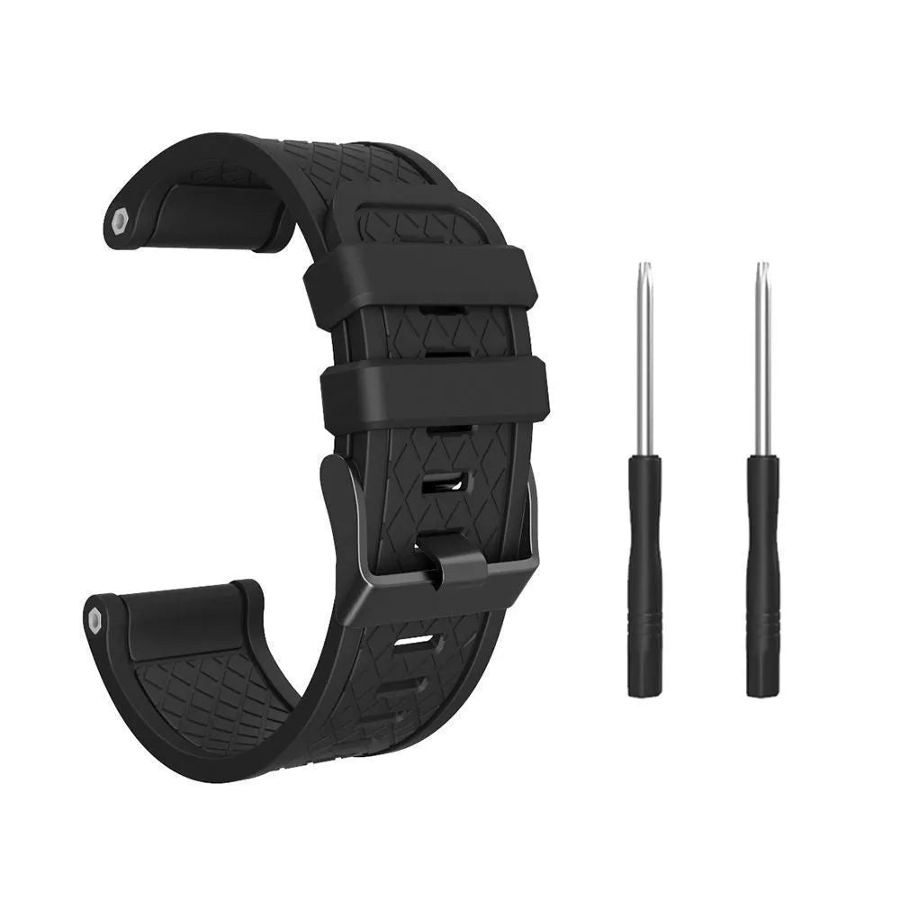 Jiaming 26mm silicone watch strap with stainless steel connector in multiple colour options