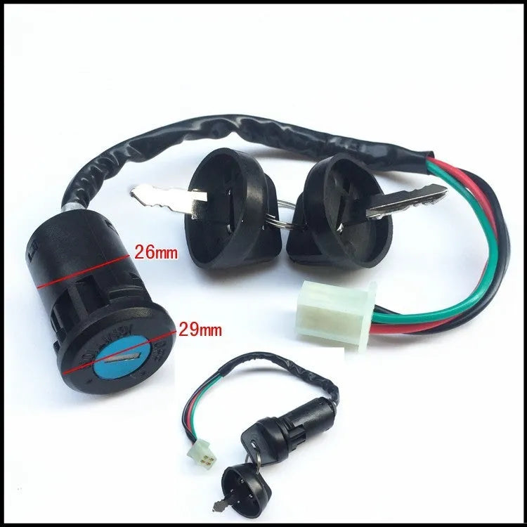 Waterproof plastic electric door lock for automotive applications with multiple wiring configuration options