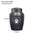 Large hand-painted stainless steel cremation urn jar with New Chinese style design, 2500ml capacity