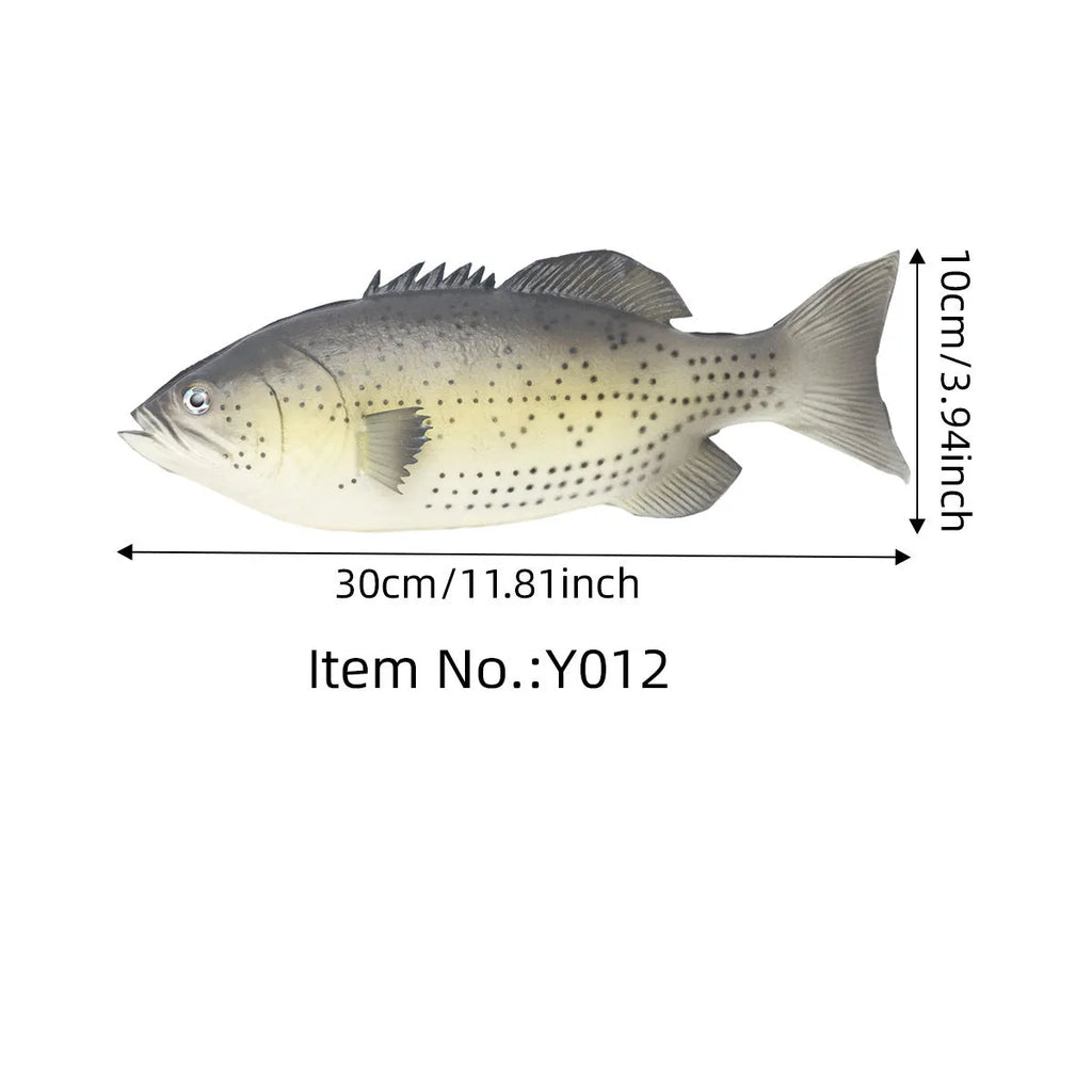 PU simulated fish ornament set showing yellow-fin tuna, small tuna ocean animal models