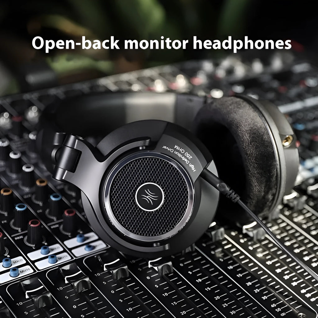 Wired over-ear monitor headset M80 colour with 3.5mm and 6.5mm plug and 3m cable
