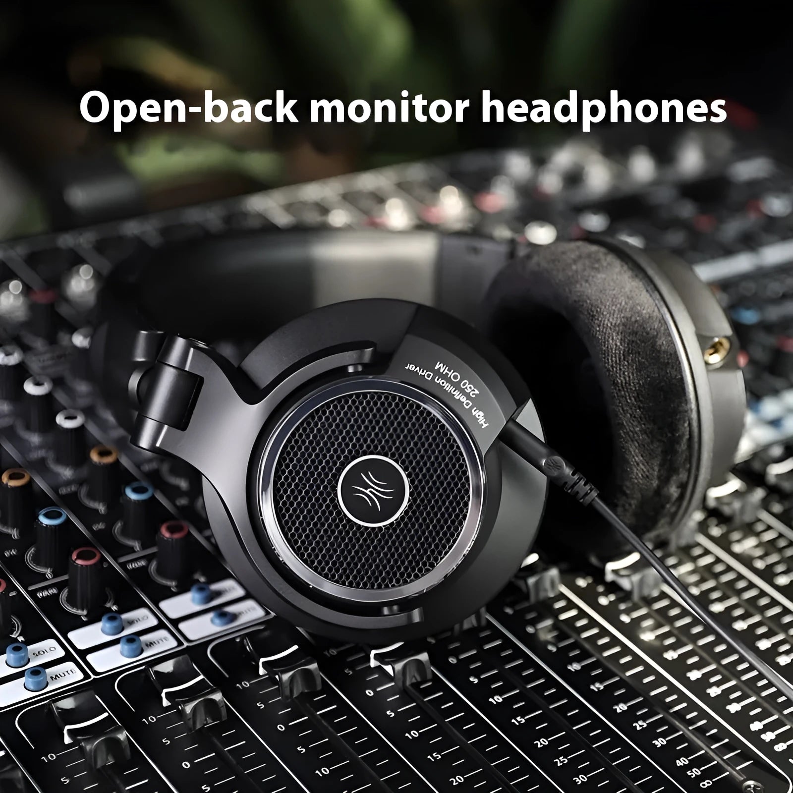 Wired over-ear monitor headset M80 colour with 3.5mm and 6.5mm plug and 3m cable