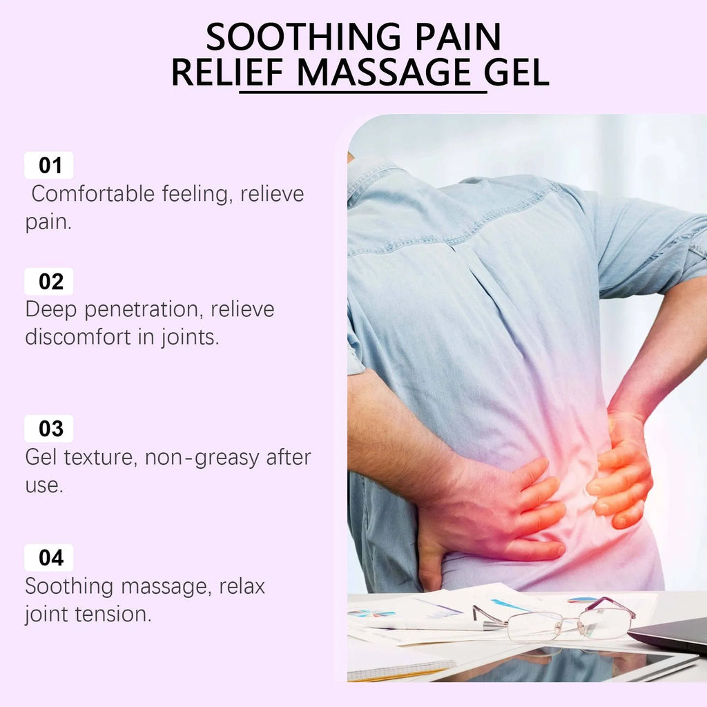 100g tube of body massage gel for joint, knee and elbow care on a plain background