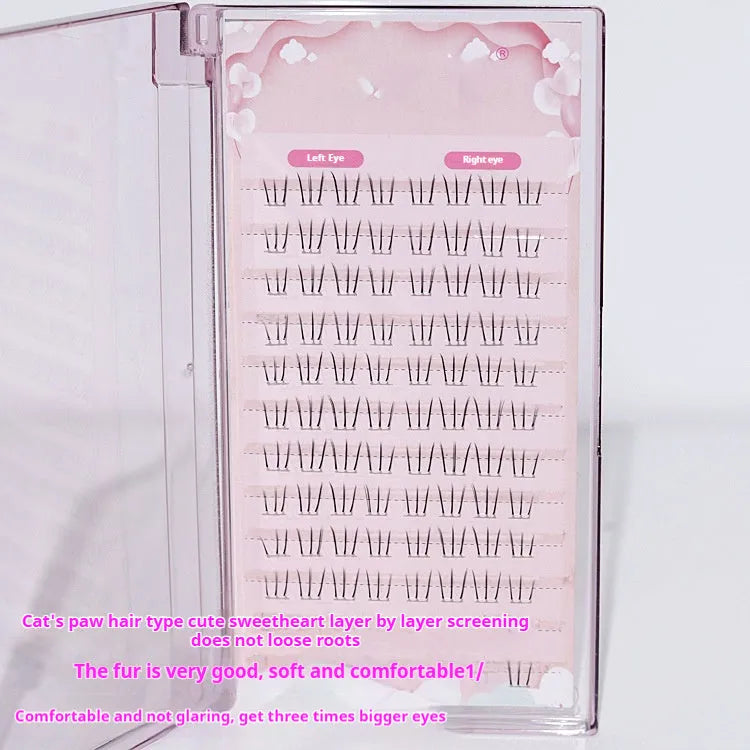 Kitten's Paw lower false eyelashes with 12-row segmented construction in 4-5-6mm lengths