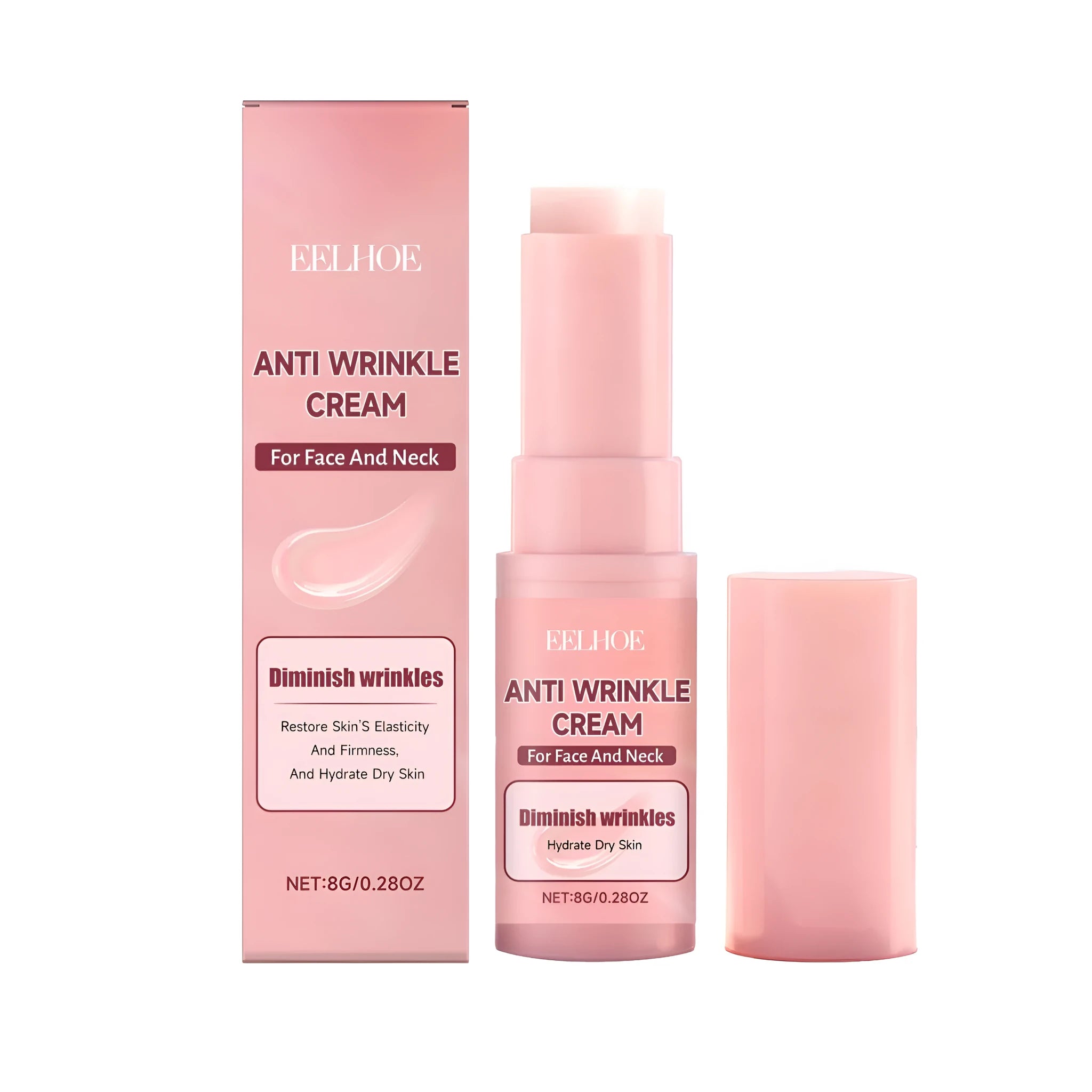 Compact rejuvenating paste stick 8g in a white twist-up tube with blue label, showing a small amount of white paste exposed