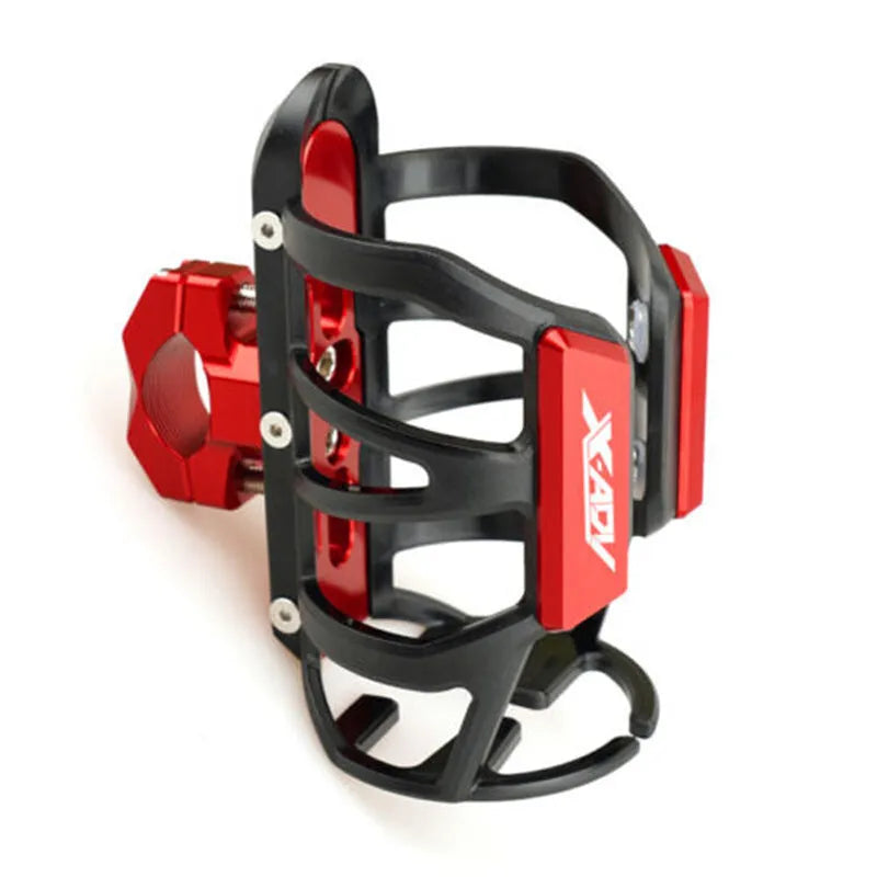 Aluminium water bottle cage kit for Honda X-ADV scooter bumper modification.