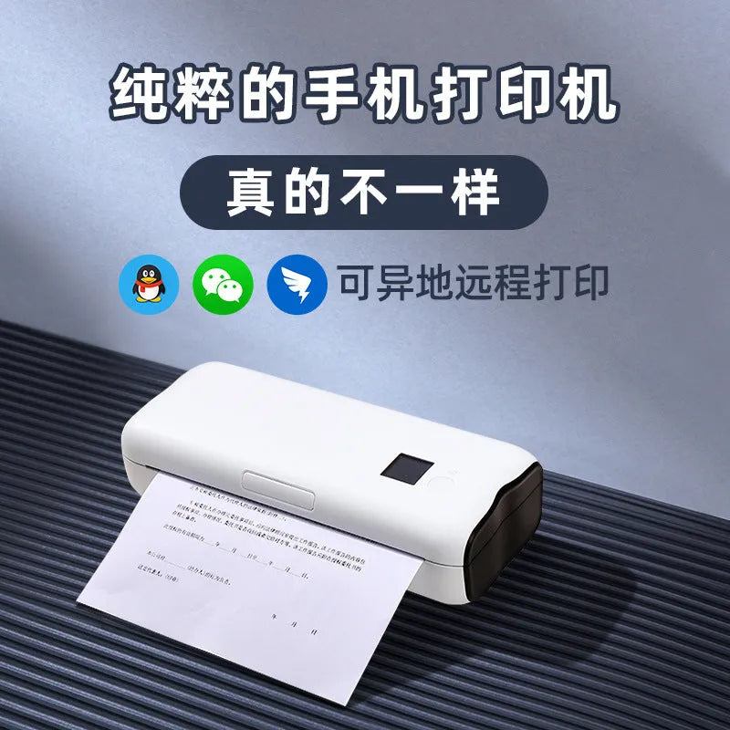 Compact thermal printer with Ethernet interface, plastic metal construction, 275x110x60mm size for home office use