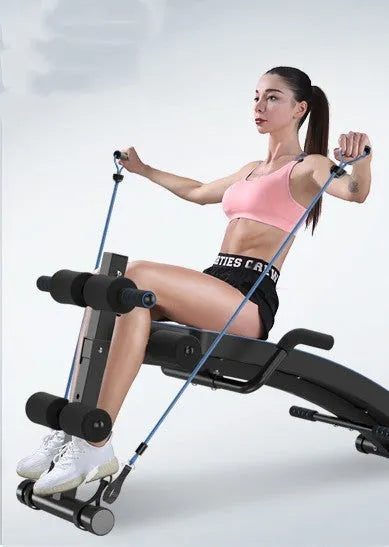 Supine board indoor sit-up aid with metal frame, 11 kg, in black or blue