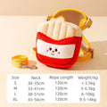 Cartoon hamburger and chips design adjustable vest leash for dogs with backpack.