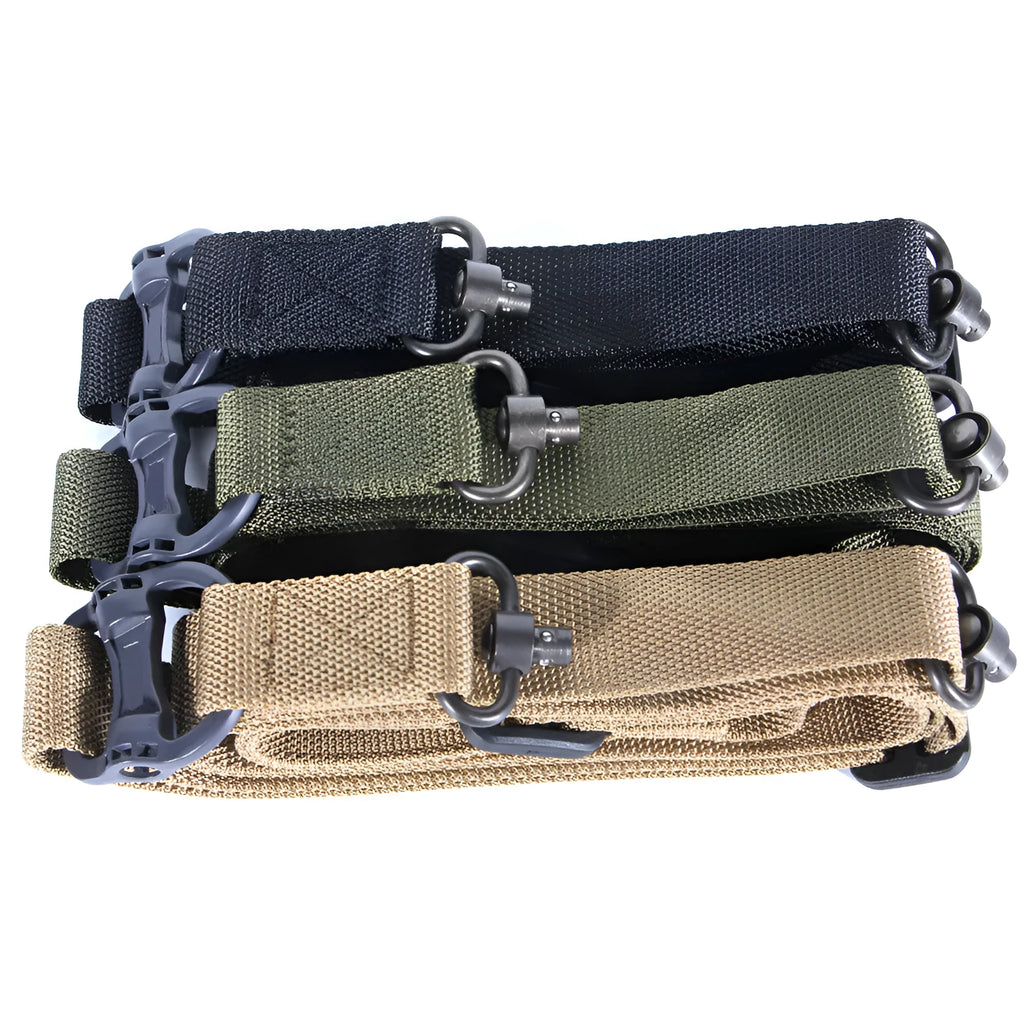 MS4 Tactical Nylon Multifunctional Task Strap Rope in Black, Army, or Mud colour, showing 150cm length.