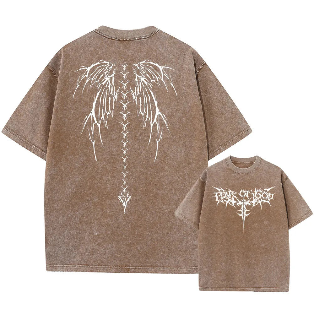 Oversized men's casual T-shirt with drop-shoulder sleeves in various colour options