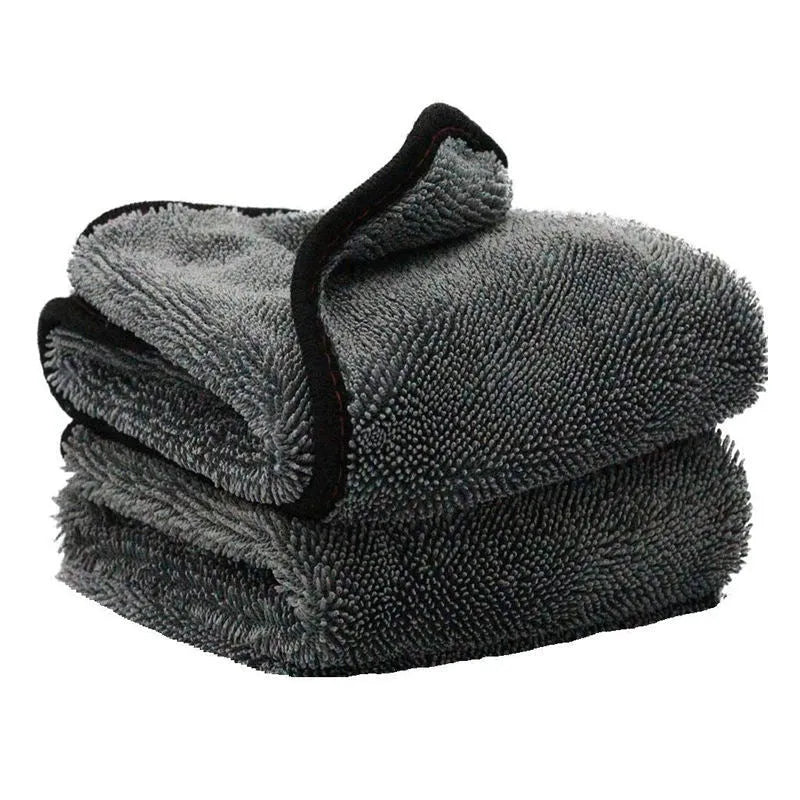 Grey 40x40cm microfiber car wash towel for drying vehicles