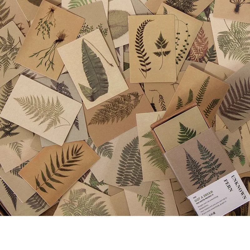 100 retro small book double-sided notes in vintage colours including forest movie and antique paper