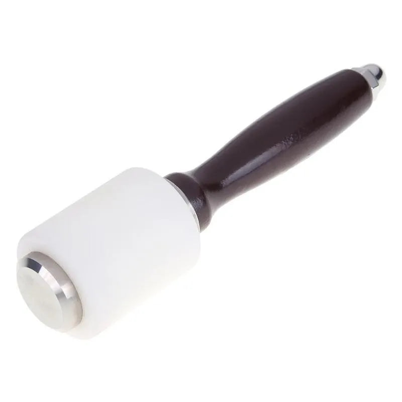 T-shaped nylon leather carving hammer with wooden handle for leather engraving