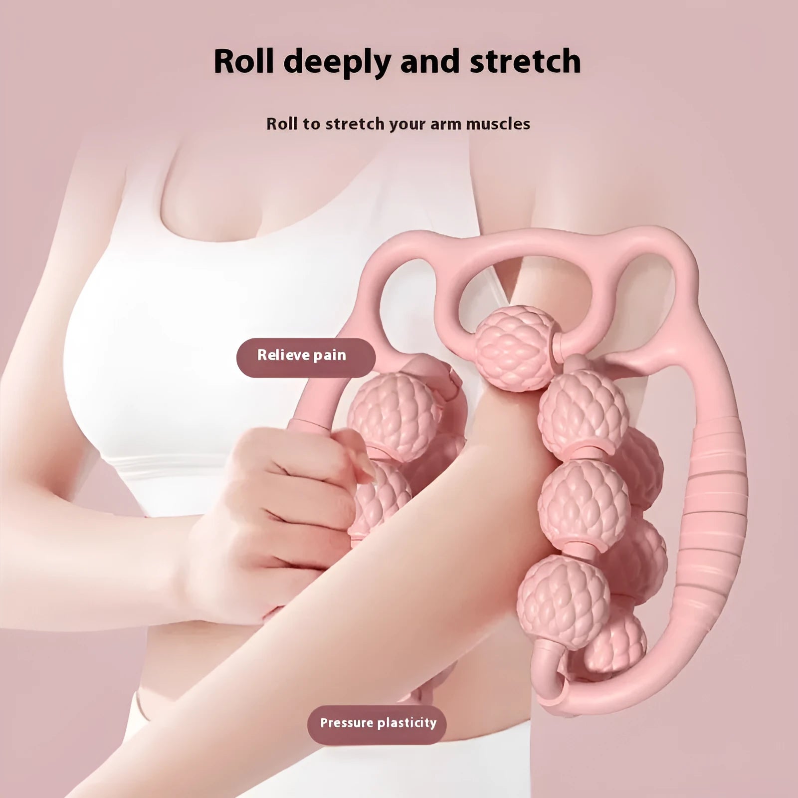 Bear-shaped double row ring clip leg massager in PP plastic with colour options