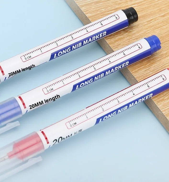 Multi-colour marking pen with 20mm long tip for metal wood glass colloids