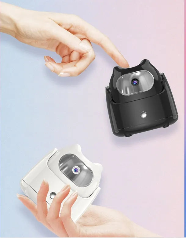 AI face recognition 360-degree rotating camera head for vlog shooting, Q5 Black or Q5 White, with TP-C data cable
