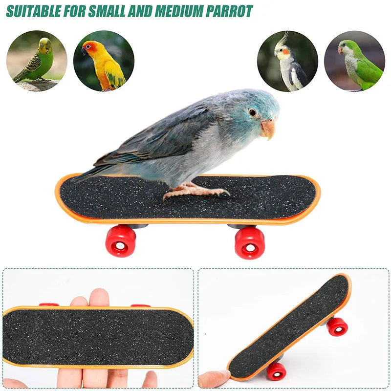 Wooden parrot puzzle toy pieces for bird foraging and training enrichment.