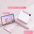 360 swivel iPad keyboard case with transparent backplate and telescopic pen slot in black colour option