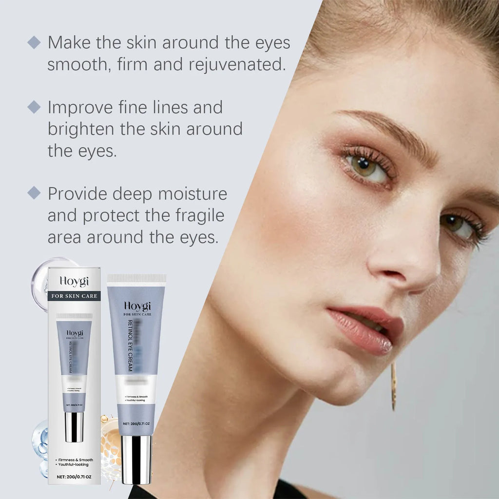 Retinol eye cream container with 20g soft moisturising formula for under-eye application