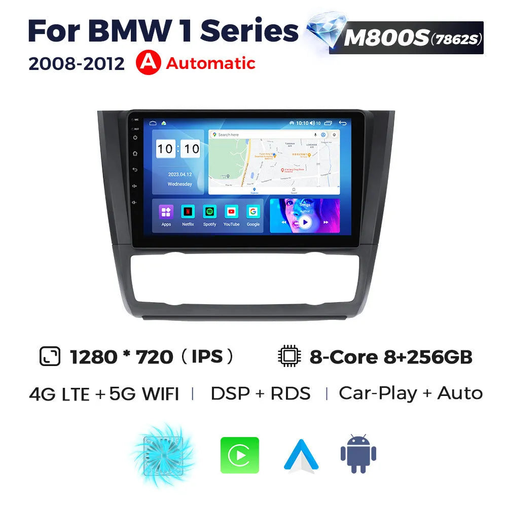 Android 9-inch touchscreen car navigation radio unit for BMW E87 dashboard