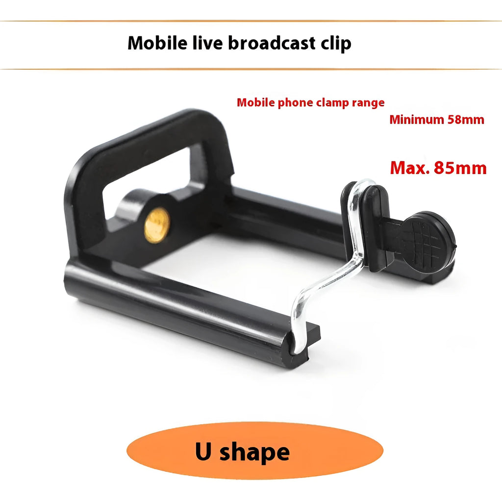 Black plastic U-clip mobile phone handlebar mounting bracket for bikes and motorcycles