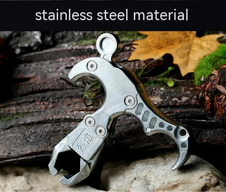 Zinc alloy archery release aid with two-axis harpoon clip and stainless steel spring mechanism