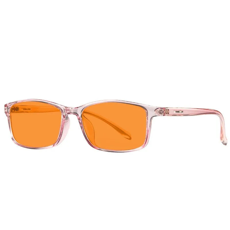 Orange lens blue light glasses in full-rim frame with four colour options for street fashion