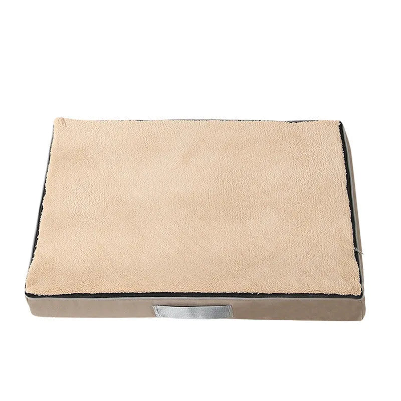 Removable washable memory sponge pet mat for dogs with brown Shu cotton velvet cover