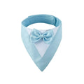 Pet triangle bib bow collar scarf on dog with adjustable velcro fastening