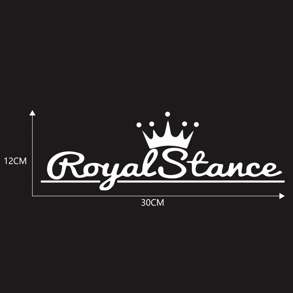 Reflective crown car sticker in pet vinyl measuring 30 by 12 centimetres