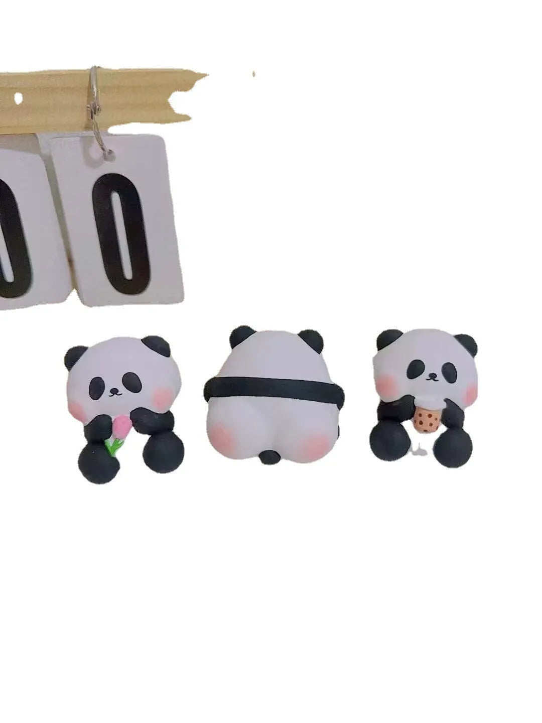 Cute panda car vent perfume decoration in one of three designs: Milk Tea Panda, Flower Panda or Back Panda