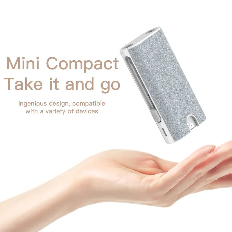 5-in-1 multifunctional screen and earphone cleaning kit with brush, sponge, and metal tip tools.