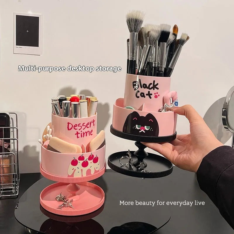 Rotating cosmetic brush storage barrel in ABS plastic with 18 litre capacity