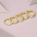Gold plated S925 silver ring with moissanite stone under 0.1 carat, sizes 5-9, 12g, gift box and GRA certificate