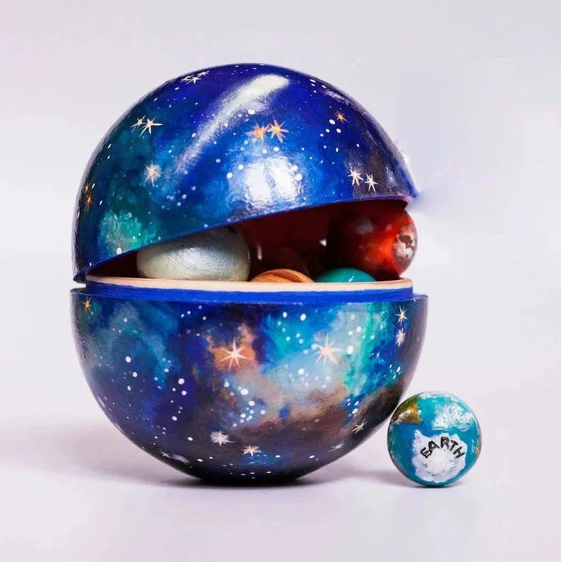 Planet sun world model resin craft in planet colour, made from plastic and resin, single-piece ornament