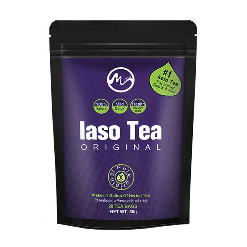 Single sachet of sugar-free instant slimming tea powder for cold mixing.