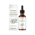 White Musk Sopping Oil Plant 60 ml bottle of body fluid moisturiser with a dropper or pump.