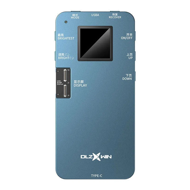 S300 mobile phone screen tester assembly tool for Huawei models on a repair bench.