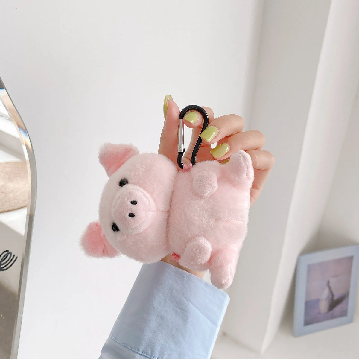 Pink pig cartoon PC back cover earphone box for Apple AirPods 1 and 2 charging case