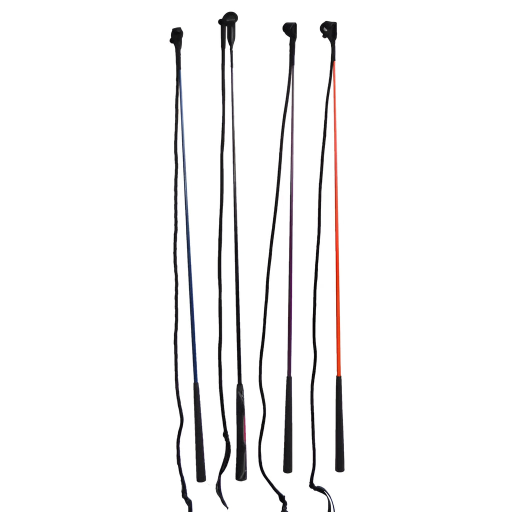 Nylon fibre equestrian training whip with flexible core for horse riding and training