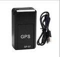 Black anti-loss GPS magnetic tracker with USB cable, compact 35x20x14mm ABS device for car anti-theft